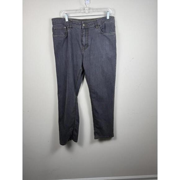 Prana Bridger Pants Mens 36x28 Slim Fit Straight Stretch Organic Cotton Gray - Picture 1 of 6